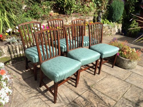 set of six georgian mahogany dining chairs - CATEGORY: ANTIQUE CHAIRS - DATED 1800