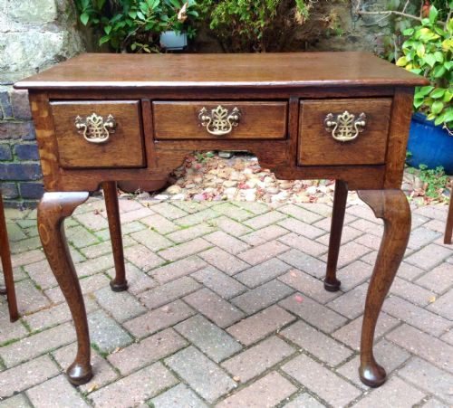 SUPERB OAK CABRIOLE LEG LOWBOY - ADDITIONAL PHOTO 1