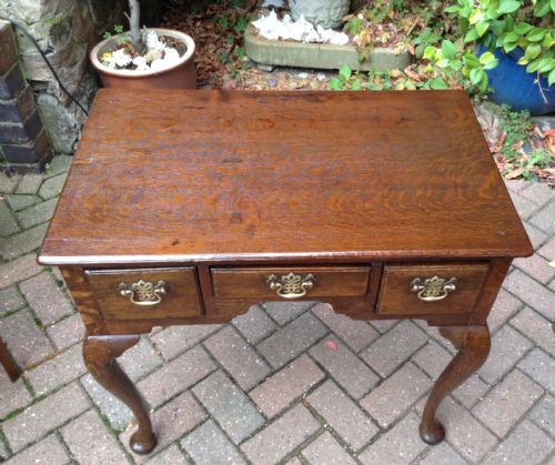 SUPERB OAK CABRIOLE LEG LOWBOY - ADDITIONAL PHOTO 5