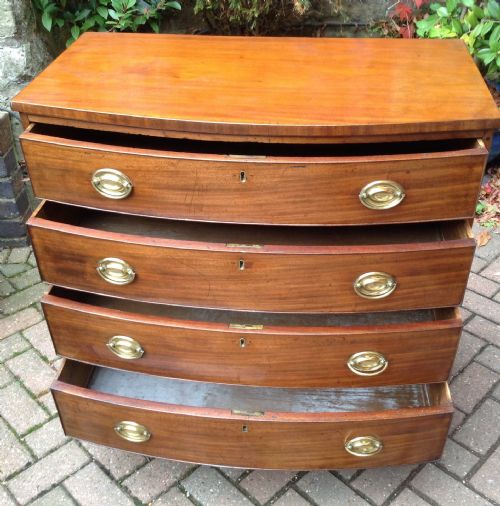 SMALL BOW FRONT CHEST OF DRAWERS - ADDITIONAL PHOTO 1