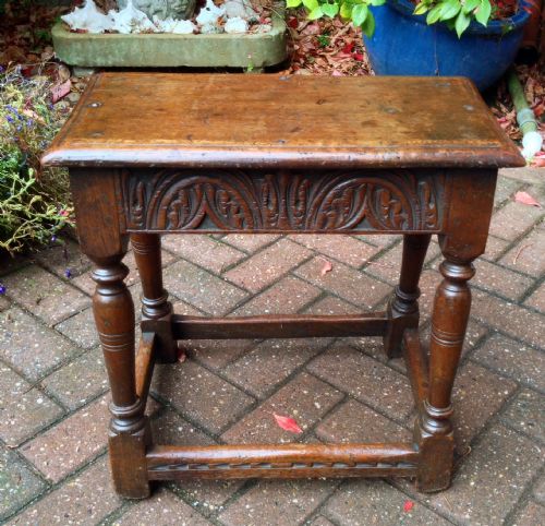oak joint stool - CATEGORY: ANTIQUE STOOLS - DATED VICTORIAN