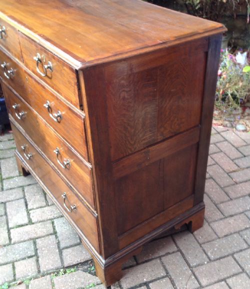GEORGIAN OAK CHEST OF DRAWERS - ADDITIONAL PHOTO 2