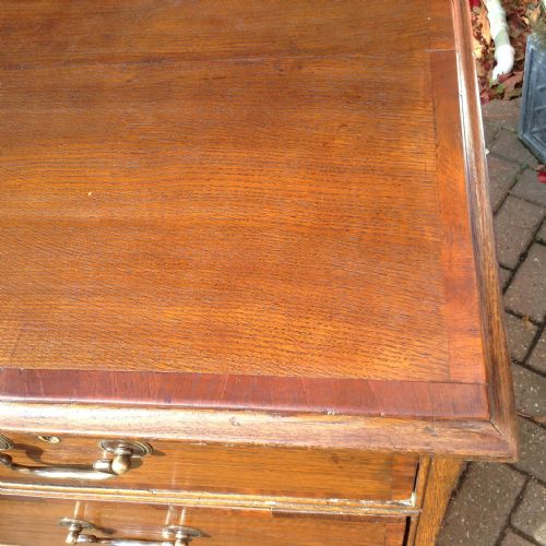 GEORGIAN OAK CHEST OF DRAWERS - ADDITIONAL PHOTO 4