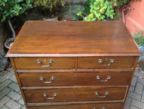GEORGIAN OAK CHEST OF DRAWERS - ADDITIONAL PHOTO 6