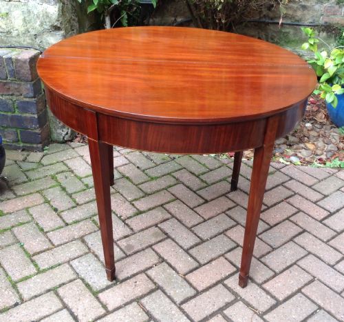 DEMI LUNE GEORGIAN TEA TABLE - ADDITIONAL PHOTO 1