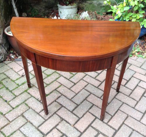 DEMI LUNE GEORGIAN TEA TABLE - ADDITIONAL PHOTO 2