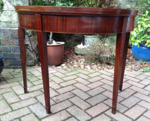 DEMI LUNE GEORGIAN TEA TABLE - ADDITIONAL PHOTO 3