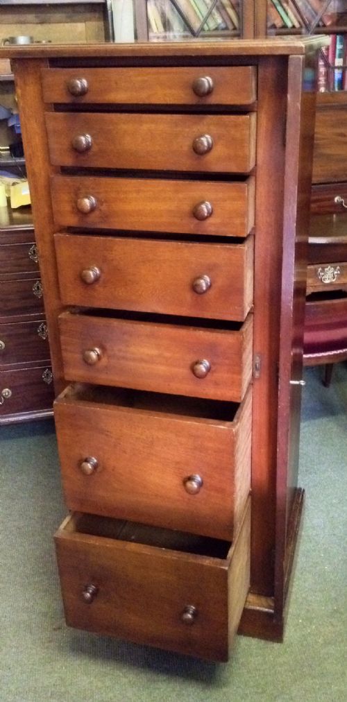 MAHOGANY WELLINGTON CHEST - ADDITIONAL PHOTO 1