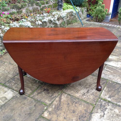 large georgian mahogany drop leaf dining table - CATEGORY: ANTIQUE TABLES - DATED 1750