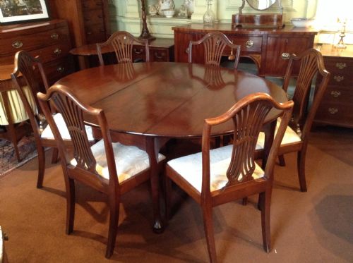 LARGE GEORGIAN MAHOGANY DROP LEAF DINING TABLE - ADDITIONAL PHOTO 2
