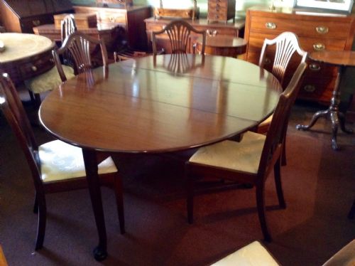 LARGE GEORGIAN MAHOGANY DROP LEAF DINING TABLE - ADDITIONAL PHOTO 1