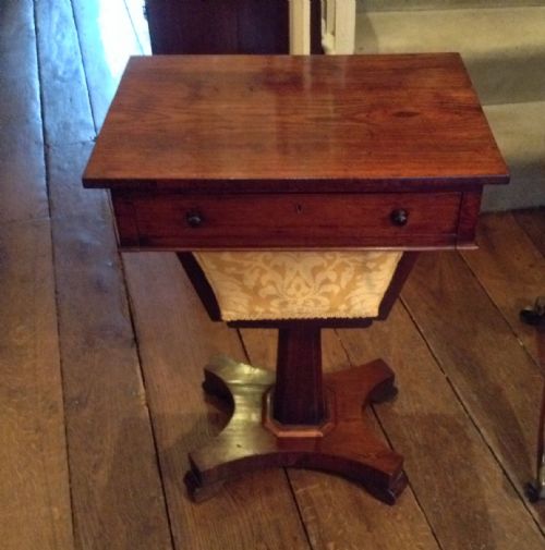 19th century rosewood work table - CATEGORY: ANTIQUE TABLES - DATED VICTORIAN