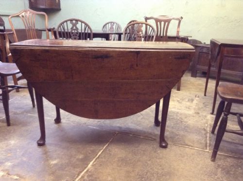 GEORGIAN OAK DROP LEAF DINING TABLE WITH LOVELY PATINA - ADDITIONAL PHOTO 2