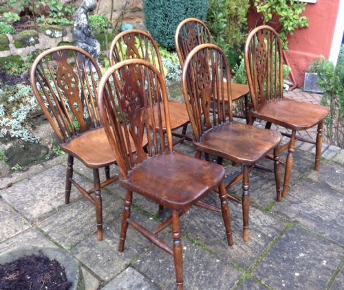 SET OF SIX WHEELBACK CHAIRS - ADDITIONAL PHOTO 1