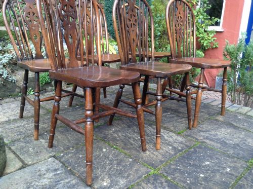 SET OF SIX WHEELBACK CHAIRS - ADDITIONAL PHOTO 2