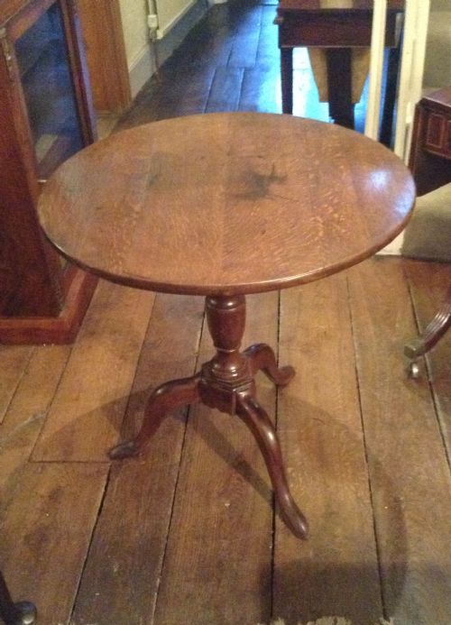 georgian oak tripod table - CATEGORY: ANTIQUE TABLES - DATED 1800