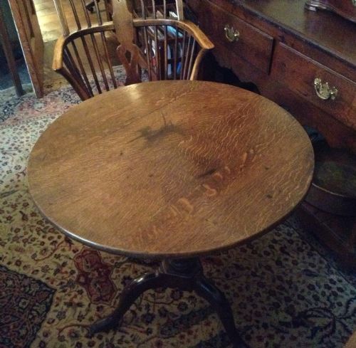 GEORGIAN OAK TRIPOD TABLE - ADDITIONAL PHOTO 2