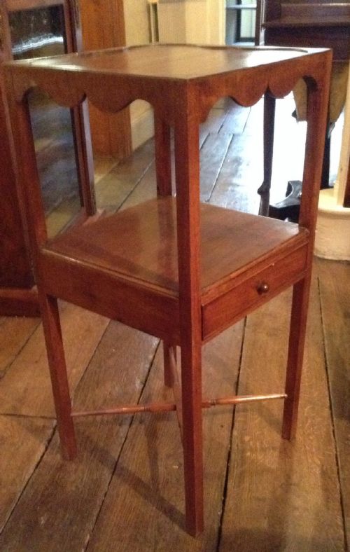GEORGIAN SQUARE WASHSTAND OR BEDSIDE TABLE - ADDITIONAL PHOTO 3