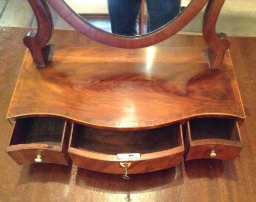 GEORGIAN SERPENTINE TOILET MIRROR - ADDITIONAL PHOTO 3