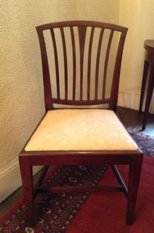 set of six georgian mahogany dining chairs - CATEGORY: ANTIQUE CHAIRS - DATED 1800