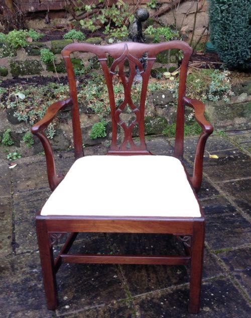 lovely large chippendale period georgian carver chair - CATEGORY: ANTIQUE CHAIRS - DATED 1750