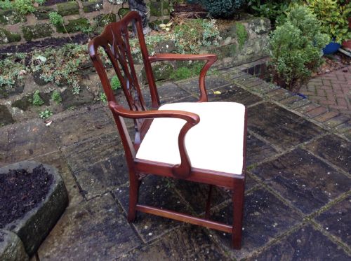 LOVELY LARGE CHIPPENDALE PERIOD GEORGIAN CARVER CHAIR - ADDITIONAL PHOTO 3