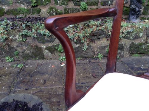 LOVELY LARGE CHIPPENDALE PERIOD GEORGIAN CARVER CHAIR - ADDITIONAL PHOTO 6