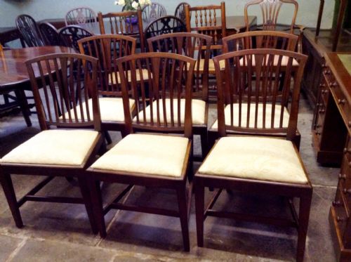 SET OF SIX GEORGIAN MAHOGANY DINING CHAIRS - ADDITIONAL PHOTO 5