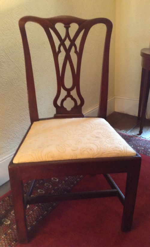 six chippendale period georgian dining chairs - CATEGORY: ANTIQUE CHAIRS - DATED 1750