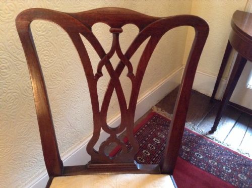 SIX CHIPPENDALE PERIOD GEORGIAN DINING CHAIRS - ADDITIONAL PHOTO 1