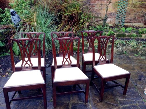 SIX CHIPPENDALE PERIOD GEORGIAN DINING CHAIRS - ADDITIONAL PHOTO 3