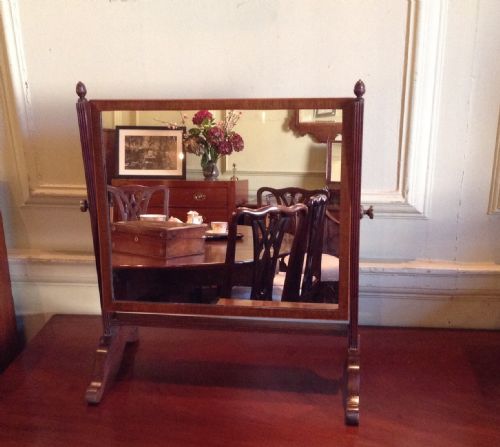 mahogany skeleton dressing mirror - CATEGORY: ANTIQUE MIRRORS - DATED 1800