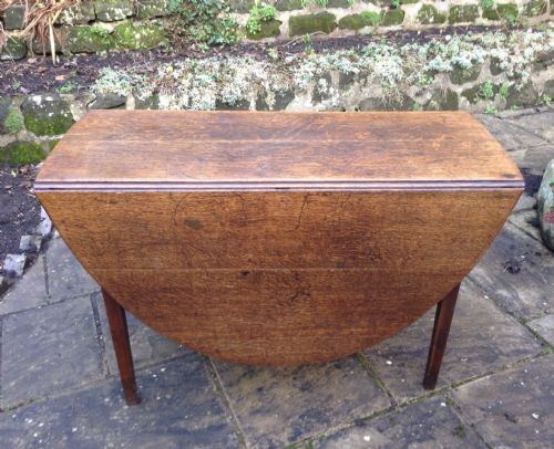 GEORGIAN OAK DROP LEAF DINING TABLE - ADDITIONAL PHOTO 1
