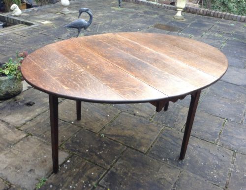 GEORGIAN OAK DROP LEAF DINING TABLE - ADDITIONAL PHOTO 2