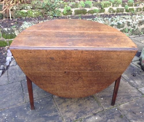 GEORGIAN OAK DROP LEAF DINING TABLE - ADDITIONAL PHOTO 3