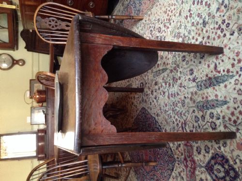 GEORGIAN OAK DROP LEAF DINING TABLE - ADDITIONAL PHOTO 6