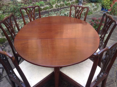 LOVELY GEORGIAN MAHOGANY DROP LEAF DINING TABLE - ADDITIONAL PHOTO 2
