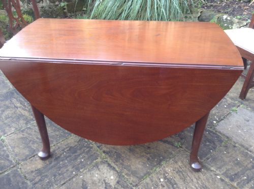 LOVELY GEORGIAN MAHOGANY DROP LEAF DINING TABLE - ADDITIONAL PHOTO 5