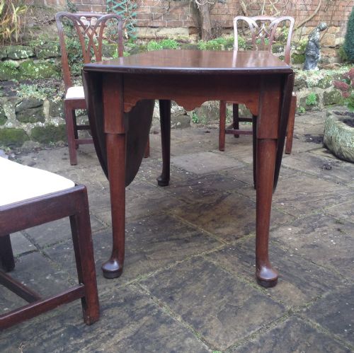 LOVELY GEORGIAN MAHOGANY DROP LEAF DINING TABLE - ADDITIONAL PHOTO 6