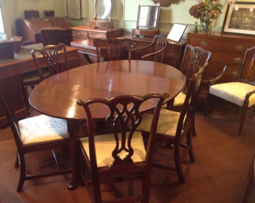 LOVELY GEORGIAN MAHOGANY DROP LEAF DINING TABLE - ADDITIONAL PHOTO 7