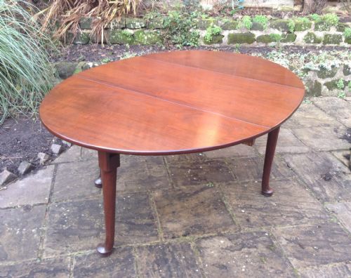LOVELY GEORGIAN MAHOGANY DROP LEAF DINING TABLE - ADDITIONAL PHOTO 3