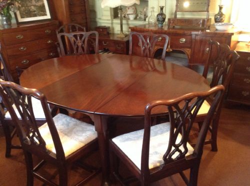 LOVELY GEORGIAN MAHOGANY DROP LEAF DINING TABLE - ADDITIONAL PHOTO 1
