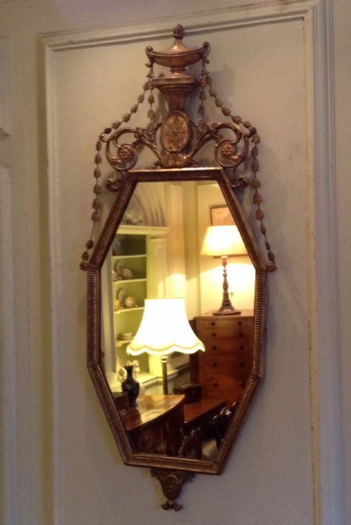 victorian adam style gilt wood mirror - CATEGORY: ANTIQUE MIRRORS - DATED VICTORIAN