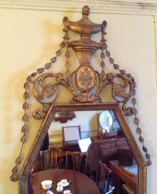 VICTORIAN ADAM STYLE GILT WOOD MIRROR - ADDITIONAL PHOTO 1