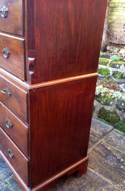 CHIPPENDALE PERIOD CHEST ON CHEST OR TALLBOY - ADDITIONAL PHOTO 4
