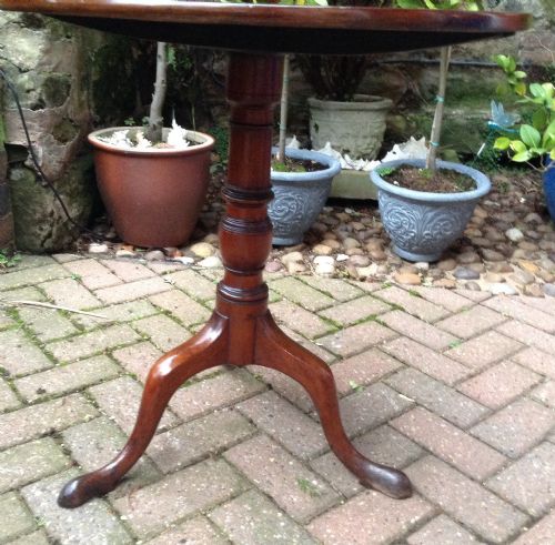 MAHOGANY TILT TOP TRIPOD TABLE - ADDITIONAL PHOTO 2