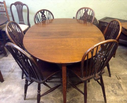 georgian oak dining table - CATEGORY: ANTIQUE TABLES - DATED 1800