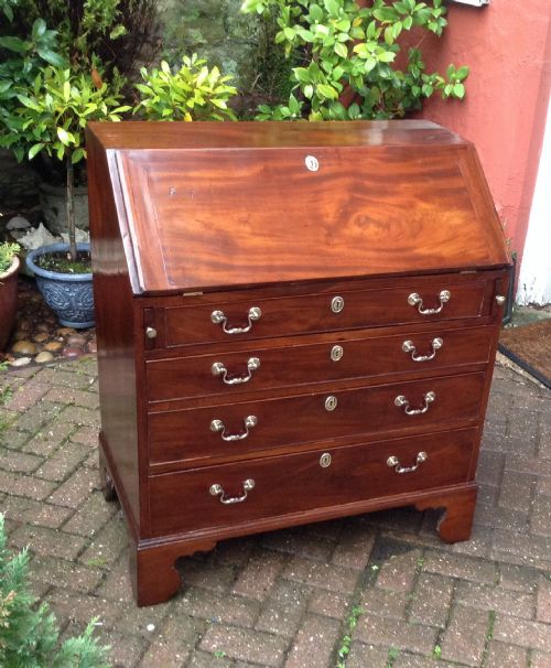 super georgian mahogany bureau - CATEGORY: ANTIQUE BUREAU - DATED 1750