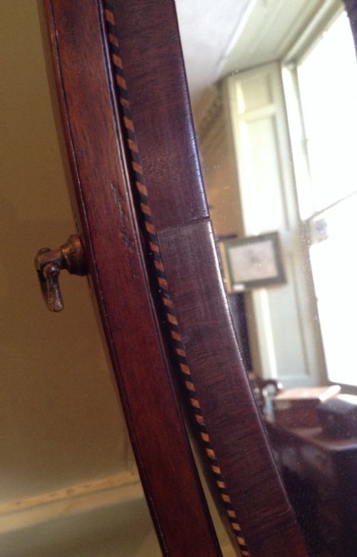 GEORGIAN SERPENTINE FRONT TOILET MIRROR - ADDITIONAL PHOTO 5
