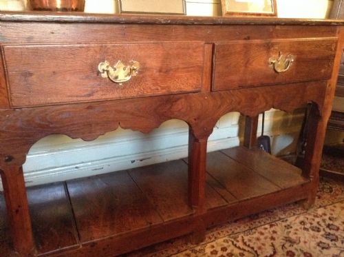 GEORGIAN OAK DRESSER BASE - ADDITIONAL PHOTO 5